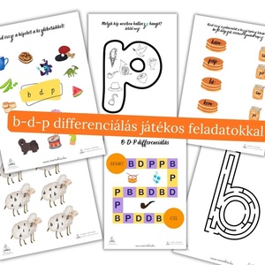 D-B-P betűdifferenciálás - mini feladatgyűjtemény (diszlexia prevenció és reedukáció), Játék & Sport, Készségfejlesztő és Logikai játék, Oktató játékok, Mindenmás, MESKA