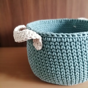 Nagyméretű kerek kosár - gleccser, Otthon & Életmód, Babaszoba, gyerekszoba, Játéktároló, , MESKA
