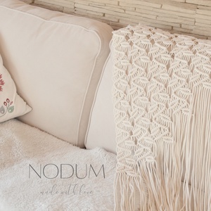 Egyedi levélmintás makramé függöny - otthon & életmód - lakástextil - függöny és kiegészítő - függöny - Meska.hu