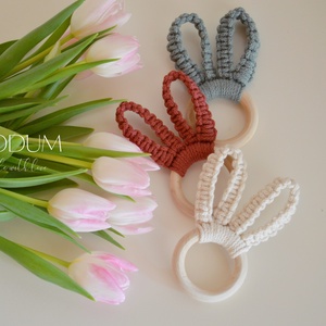 Makramé nyuszi [CSOMAG] - otthon & életmód - dekoráció - fali és függő dekoráció - függődísz - Meska.hu