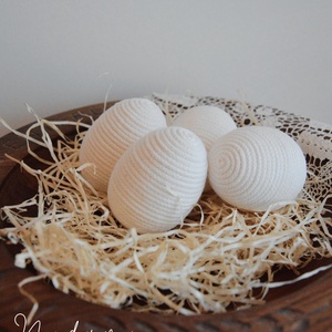 Húsvéti tojás csomag (4db), Ünnepi díszek, dekorációk, Húsvéti díszek és dekorációk, Húsvéti tojás, hímestojás, Csomózás, MESKA