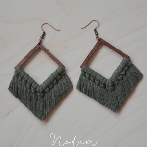 Makramé fülbevaló (Terra kollekció) - Meska.hu