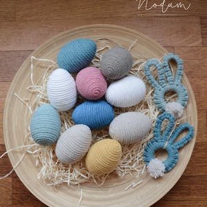 Húsvéti tojás (5 cm alap), Ünnepi díszek, dekorációk, Húsvéti díszek és dekorációk, Húsvéti tojás, hímestojás, Csomózás, MESKA