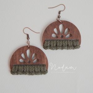 Makramé fülbevaló (Terra kollekció), Esküvő, Ékszer, Fülbevaló, Csomózás, MESKA