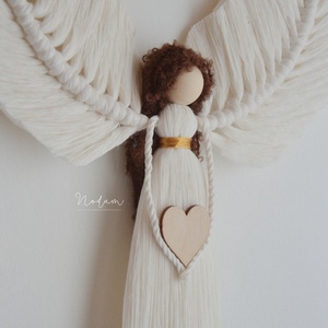 Makramé Angyal, Otthon & Életmód, Dekoráció, Fali és függő dekoráció, Függődísz, Csomózás, MESKA