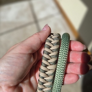Olive Premium Paracord Kutyapóráz és Nyakörv Szett M-es méretben, Otthon & Életmód, Kisállatoknak, Kutyáknak, Kutya póráz, Fonás (csuhé, gyékény, stb.), Csomózás, MESKA