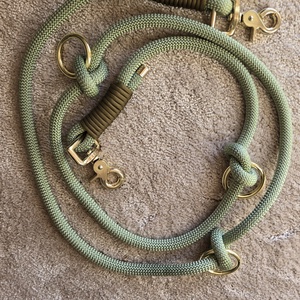 Olive Premium Paracord Kutyapóráz és Nyakörv Szett M-es méretben - otthon & életmód - kisállatoknak - kutyáknak - kutya póráz - Meska.hu
