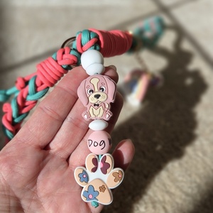 Rainbow Joy � Kézműves Fonott Paracord Póráz, Nyakkörv és Cuki Szivárványos Fityegő Szett S-es - otthon & életmód - kisállatoknak - kutyáknak - kutya nyakörv, póráz szett - Meska.hu