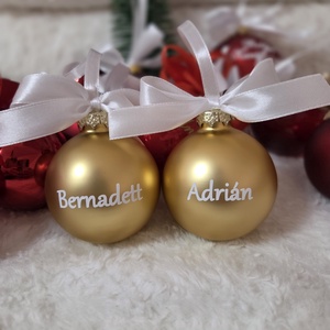 Karácsonyi üveg gömb - karácsony - karácsonyi lakásdekoráció - karácsonyfadíszek - Meska.hu