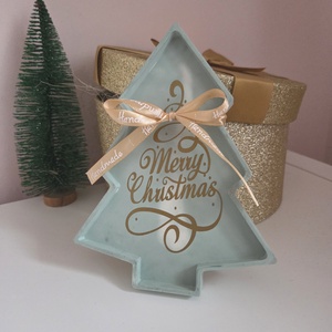 Karácsonyi kerámia tál - Meska.hu