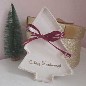 Karácsonyi kerámia tál - otthon & életmód - dekoráció - asztal és polc dekoráció - asztaldísz - Meska.hu