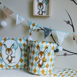 Kifutó termékek: Nyuszis díszpárna és füzér szettben -  - Meska.hu