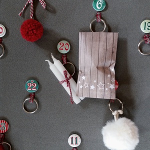 Adventi naptár kulcskarikás - karácsony - adventi díszek - adventi naptár - Meska.hu