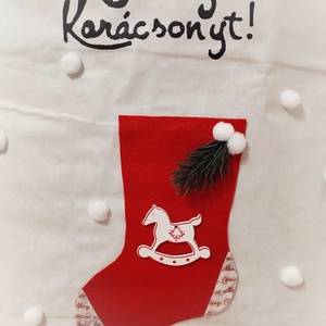 Papírzsák, ajándék zsák, dekoráció - karácsony - karácsonyi ajándékozás - karácsonyi ajándékcsomagolás - karácsonyi ajándékozás - Meska.hu