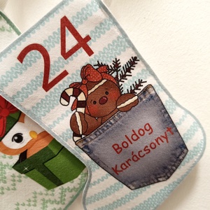  adventi naptár, csizmák - karácsony - adventi díszek - adventi naptár - Meska.hu