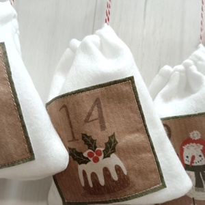 Adventi naptár polár zsákok - karácsony - adventi díszek - adventi naptár - Meska.hu