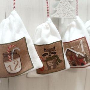 Adventi naptár polár zsákok - karácsony - adventi díszek - adventi naptár - Meska.hu