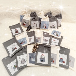 Adventi naptár polár zsákok - karácsony - adventi díszek - adventi naptár - Meska.hu