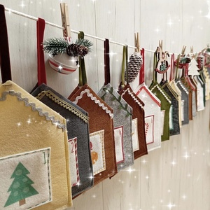 Adventi naptár házikók - Meska.hu