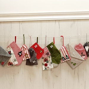 Skandináv stílusú adventi naptár, Karácsony, Adventi díszek, Adventi naptár, Varrás, MESKA