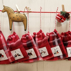 Adventi naptár polár zsákok - karácsony - adventi díszek - adventi naptár - Meska.hu