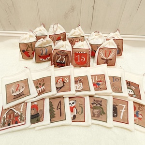 Adventi naptár polár zsákok - karácsony - adventi díszek - adventi naptár - Meska.hu