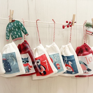 Adventi naptár polár zsákok - karácsony - adventi díszek - adventi naptár - Meska.hu