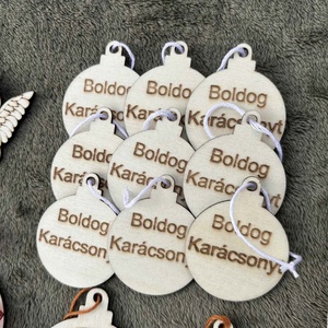 Fa karácsonyfadísz, Karácsony, Karácsonyi lakásdekoráció, Karácsonyfadíszek, Famegmunkálás, MESKA