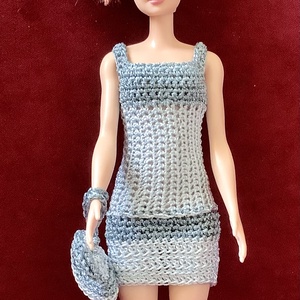 Világoskek Barbie baba együttes nyári pántos Prince Sz szabású ruha  szütyővel, esti koktélparti vagy vízparti sétához  - játék & sport - baba & babaház - barbie ruhák - Meska.hu