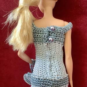 Rózsaszín Barbie baba együttes nyári pántos Princessz szabású ruha  szütyővel, esti koktélparti vagy vízparti sétához  - játék & sport - baba & babaház - barbie ruhák - Meska.hu