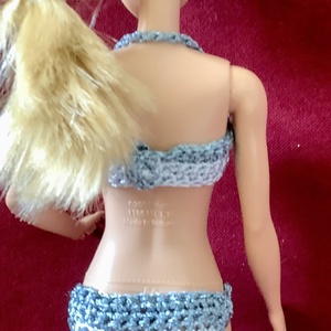Világoskek Barbie baba fürdőruha bikini strandoláshoz vagy vízparti sétához  - játék & sport - baba & babaház - babaruha, babakellék - Meska.hu