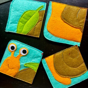 Csiga kirakós (puzzle) babáknak - játék & sport - készségfejlesztő és logikai játék - montessori szivárvány, waldorf játékok - Meska.hu