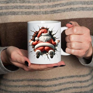 Elöl-hátul Télapó bögre, Otthon & Életmód, Konyhafelszerelés, tálalás, Tálalás, Bögre & Csésze, Decoupage, transzfer és szalvétatechnika, MESKA