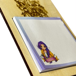 K Pop Démonvadász gravírozott  jegyzettömbtartó + jegyzettömb, Otthon & Életmód, Papír, írószer, Jegyzetfüzet & Napló, Papírművészet, Famegmunkálás, MESKA