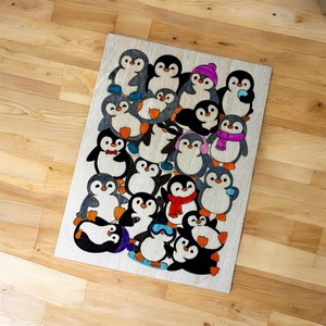 Pingvines lézervágott fából készült puzzle játék - játék & sport - puzzle - hagyományos puzzle - Meska.hu