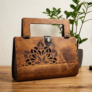 Lézervágott fa kézitáska, Táska & Tok, Kézitáska & válltáska, Kézitáska, Famegmunkálás, MESKA