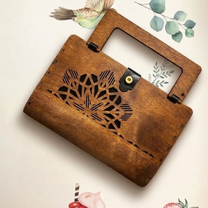 Lézervágott fa kézitáska - táska & tok - kézitáska & válltáska - kézitáska - Meska.hu