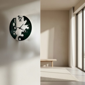 Absztrakt falióra (zöld fehér) - otthon & életmód - dekoráció - fali és függő dekoráció - falióra & óra - Meska.hu