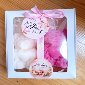 Szója Rózsamaci gyertya díszcsomagolásban, Anyák napjára, Kellékek & szerszámok, Dekorációs kellékek, Dekorációs gyertya, Gyertya-, mécseskészítés, MESKA