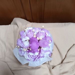 Szójaviasz virágbox műanyag kaspóban, anyák napjára - kellékek & szerszámok - dekorációs kellékek - dekorációs gyertya - Meska.hu