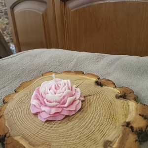 Szójaviasz Bazsarózsa Gyertya - kellékek & szerszámok - dekorációs kellékek - dekorációs gyertya - Meska.hu