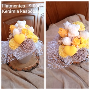 Szójaviasz virágbox kerámia kaspóban, Anyák Napjára, Otthon & Életmód, Virágdekoráció, Virágok, Virágbox, , MESKA