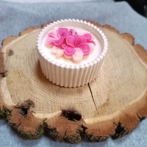 Cseresznyevirág illatú szójaviasz gyertyatál  - otthon & életmód - gyertya, illat, aroma - gyertya - Meska.hu