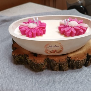 Cseresznyevirág illatú szójaviasz gyertyatál  - otthon & életmód - gyertya, illat, aroma - gyertya - Meska.hu