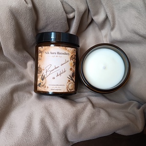 Bourbon vanília és diófélék szójaviasz illatgyertya 180ml - Meska.hu