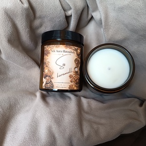 Sós karamell szójaviasz illatgyertya 180ml - Meska.hu