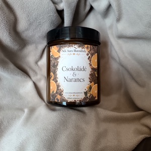 Csokoládé és Narancs szójaviasz illatgyertya 180ml - otthon & életmód - gyertya, illat, aroma - gyertya - Meska.hu