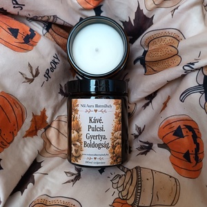 Őszi feliratos szójaviasz illatgyertya 180ml (többféle illat) - Meska.hu