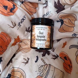 Őszi feliratos szójaviasz illatgyertya 180ml (többféle illat) - otthon & életmód - gyertya, illat, aroma - gyertya - Meska.hu