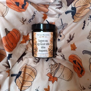 Őszi feliratos szójaviasz illatgyertya 180ml (többféle illat) - Meska.hu